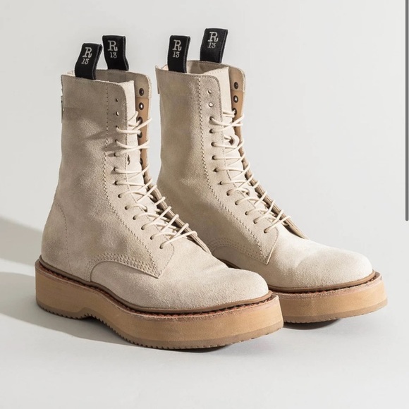 R13 Shoes - R13 Single Stack Boot Khaki